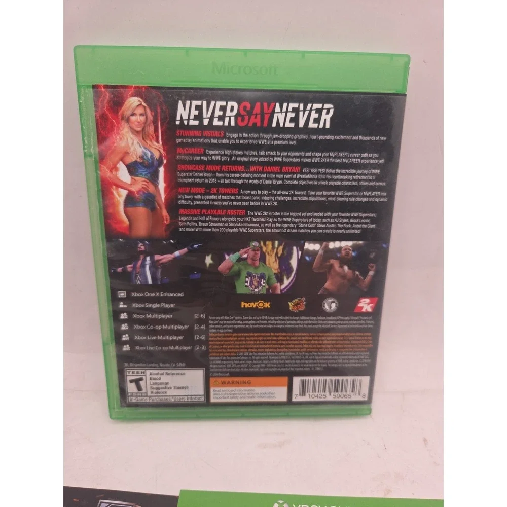 WWE 2K19 - MICROSOFT XBOX ONE 2K VIDEO GAME CIB Complete WITH MANUAL